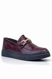 Rakerplus Bordo Tokalı Loafer Çocuk Klasik Ayakkabı