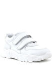 Rakerplus Hakiki Deri Beyaz Yüksek Tabanlı Kız Çocuk Sneakers Ayakkabı