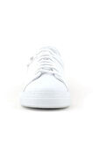 Hakiki Deri Kadın Beyaz Bağcıklı Yıldızlı Sneaker Ayakkabı