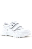 Rakerplus Hakiki Deri Beyaz Taşlı Kız Çocuk Sneakers Ayakkabı