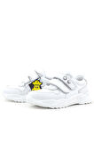 Rakerplus Hakiki Deri Beyaz Taşlı Kız Çocuk Sneakers Ayakkabı