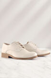 Rakerplus Krem Cilt Bağcıklı Oxford Çocuk Okul Ayakkabısı