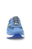 Rakerplus Hakiki Deri Anatomik Mavi Taba Bağcıklı Hafif Çocuk Spor Ayakkabı