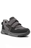 Rakerplus Hakiki Deri Gri Çocuk Sneakers Spor Ayakkabı