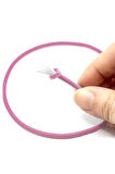 Pembe 5 Metre 2 mm Yuvarlak Lastik 