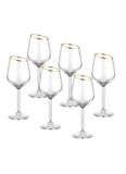 The Mia GNA0001 Gina Şarap Kadehi 6 Lı Set Gold
