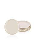 The Mia Basic Pasta Tabağı 6 Lı Set Krem - 19cm