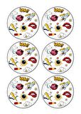 The Mia Popart Servis Tabağı 6 Lı Set 26 cm