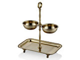 LAMEDORE BLACK PEARL DİKDÖRTGEN GOLD 2Lİ SUNUM SETİ