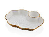 LAMEDOR UNFORMED BEYAZ GOLD SOS TABAGI 33,5X26,5X4,5 CM