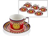Lamedore Sunshine 6 lı Kahve Fincan Takımı 13x5 cm 1BSF-1931SS
