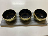 CLARA GOLD 3 CONDIMENT BOWLS 41X14X9 CM