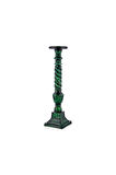 HELIX SMALL GREEN GLASS CANDLE HOLDER 10X10X38 CM