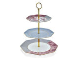 LAMEDORE TEA DELİGHT 3 KATLI KURABİYELİK REGENCY DAMASK