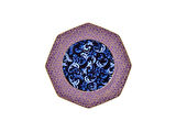 LAMEDORE TEA DELİGHT 17 CM PASTA TABAĞI PRUSSİAN BLUE BLOOMİNG BAROQUE 1 ADET