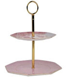 LAMEDORE TEA DELİGHT KURABİYELİK PİNK REGENCY DAMASK 