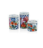 Lamedore Italy Garden 3Lu Kavanoz Setı 16Cm 13,8Cm 10Cm 1BSF-1902IG