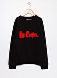 Lee Cooper Bisiklet Yaka Siyah Sweatshirt