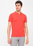 Lee Cooper Polo Yaka Kısa Kollu Mercan Erkek Polo T-Shirt