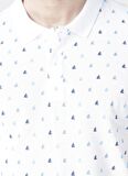 Lee Cooper Polo Yaka Kısa Kollu Desenli Beyaz Erkek T-Shirt