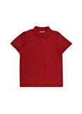 Lee Cooper 242049 Pool Kırmızı Çapa Desenli Erkek Polo T-Shirt