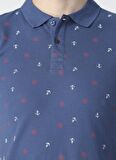 Lee Cooper Anchors İndigo Polo Yaka T-Shirt