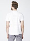 Lee Cooper Polo Yaka Kısa Kol Dar KalıpDesenli Mixed Beyaz Erkek T-Shirt