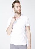 Lee Cooper Polo Yaka Kısa Kol Dar KalıpDesenli Mixed Beyaz Erkek T-Shirt