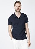 Lee Cooper Polo Yaka Kısa Kol Dar KalıpDesenli Mixed Lacivert Erkek T-Shirt