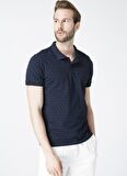 Lee Cooper Polo Yaka Kısa Kol Dar KalıpDesenli Mixed Lacivert Erkek T-Shirt