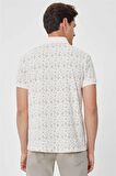 Lee Cooper Bisiklet Yaka Kısa Kol Dar Kalıp Desenli Fresh Kırık Beyaz Erkek T-Shirt