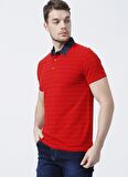 Lee Cooper Çizgili Koyu Kırmızı Erkek Polo T-Shirt 212 LCM 242046 MATTY KIRMIZI ÇİZGİL