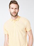 Lee Cooper Polo Yaka Sarı Desenli Erkek T-Shirt