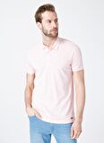 Lee Cooper Polo Yaka Dar KAlıp Pembe Erkek Polo T-Shirt