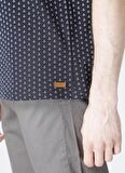 Lee Cooper Polo Yaka Kısa Kol Dar KalıpDesenli Andy Lacivert Erkek T-Shirt