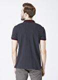 Lee Cooper Polo Yaka Kısa Kol Dar KalıpDesenli Andy Lacivert Erkek T-Shirt