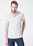 Lee Cooper Bisiklet Yaka Kısa Kol Dar Kalıp Desenli Andy Gri Erkek T-Shirt