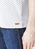 Lee Cooper Bisiklet Yaka Kısa Kol Dar Kalıp Desenli Andy Gri Erkek T-Shirt