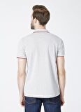 Lee Cooper Bisiklet Yaka Kısa Kol Dar Kalıp Desenli Andy Gri Erkek T-Shirt