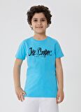 Lee Cooper Bisiklet Yaka Kısa Kollu Baskılı Mavi Erkek Çocuk T-Shirt