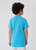 Lee Cooper Bisiklet Yaka Kısa Kollu Baskılı Mavi Erkek Çocuk T-Shirt