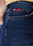 Lee Cooper Yüksek Bel Dar Kalıp Düz Mavi Kadın Denim Pantolon - 222 LCF 121008