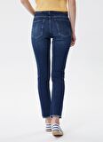 Lee Cooper Yüksek Bel Dar Kalıp Düz Mavi Kadın Denim Pantolon - 222 LCF 121008