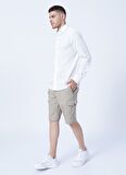 Lee Cooper Slim Fit Bej Erkek Şort 222 LCM 221008 MAN 1 BEJ