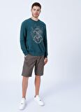 Lee Cooper Slim Fit Haki Erkek Şort 222 LCM 221010 DORY HAKI