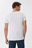 Lee Cooper Erkek Brendon O Yaka T-Shirt 625242011 Beyaz