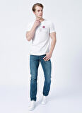 Lee Cooper Bisiklet Yaka  Slim Fit Baskılı Kırık Beyaz Erkek T-Shirt  -  222 Lcm 242013 Cedric Off White
