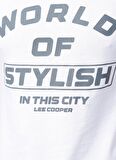 Lee Cooper Bisiklet Yaka Slim Fit Baskılı Beyaz Erkek T-Shirt - 222 LCM 242021 Stylish