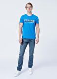 Lee Cooper Bisiklet Yaka Slim Fit Baskılı Mavi Erkek T-Shirt - 222 Lcm 242029 Storing Mavi