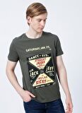 Lee Cooper 222 Lcm 242030 Kenway Bisiklet Yaka Slim Fit Baskılı Haki Erkek T-Shirt